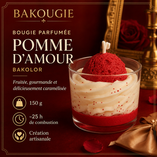 Bougie parfumée pomme d'amour | Bakolor