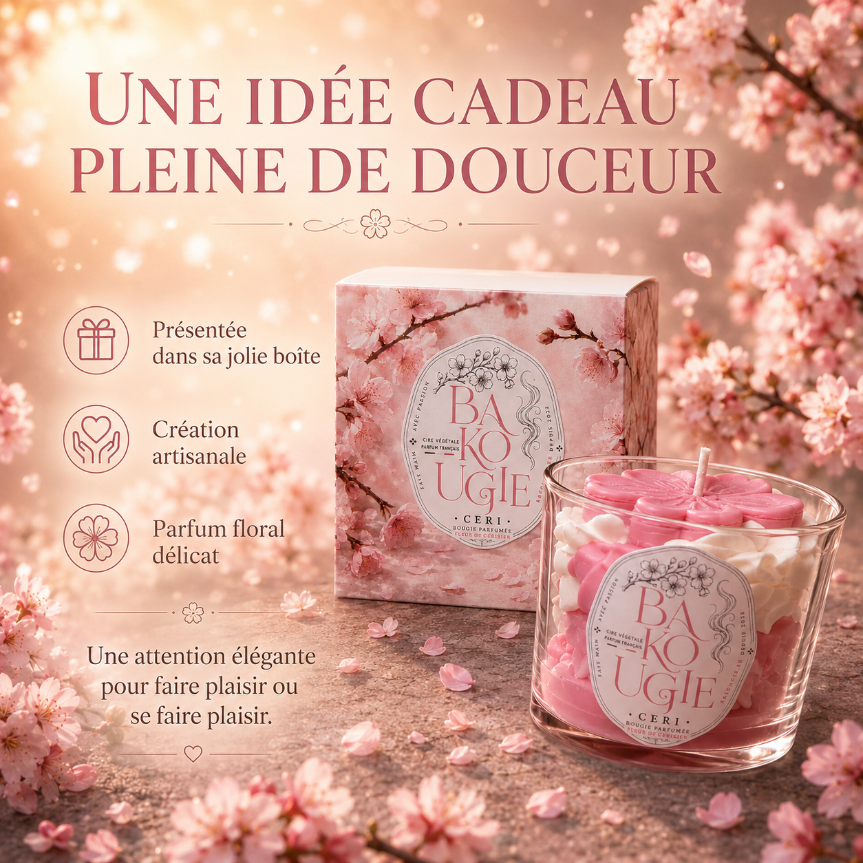 Bougie parfumée fleur de cerisier | CERI