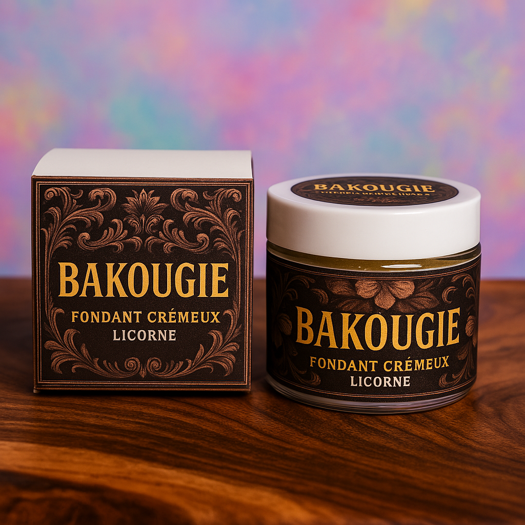 Fondant de cire végétale parfumée licorne format crémeux de 50g pour 50h de diffusion de parfum