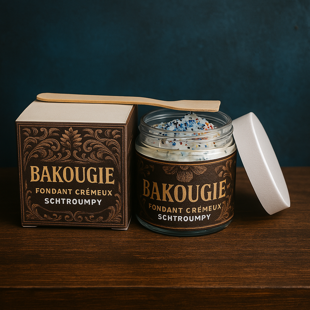 Fondant de cire végétale parfumée bonbon Schtroumpy format crémeux de 50g pour 50h de diffusion de parfum