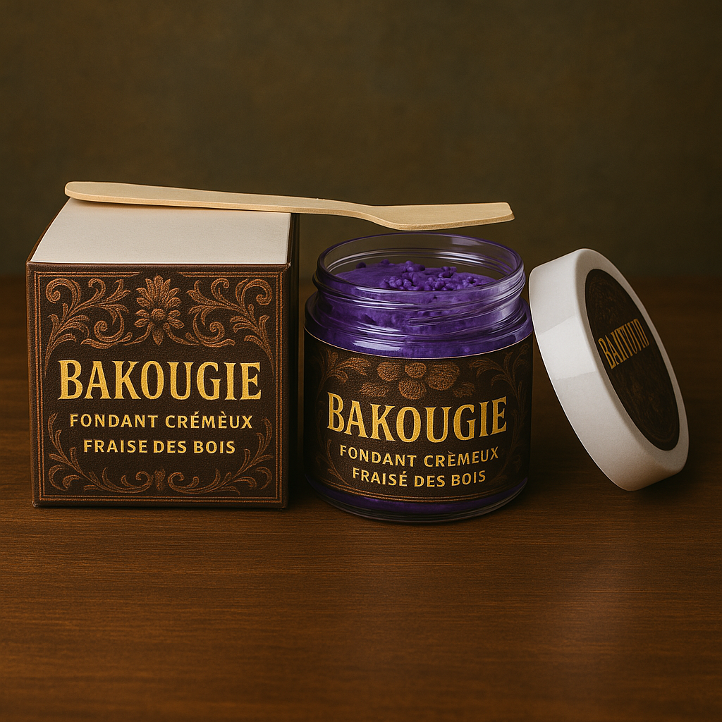 Fondant de cire végétale parfumée fraise des bois format crémeux de 50g pour 50h de diffusion de parfum