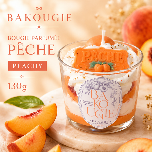 Bougie parfumée Pêche Peachy Bakougie — vue complémentaire 2