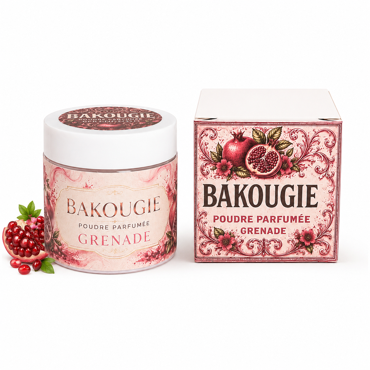 Poudre parfumée Grenade Bakougie pour aspirateur et poubelle