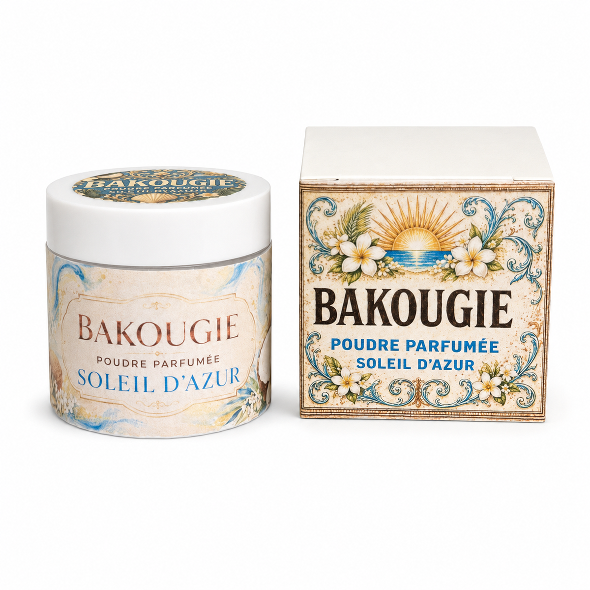 Poudre parfumée Soleil d’Azur Bakougie pour aspirateur et poubelle