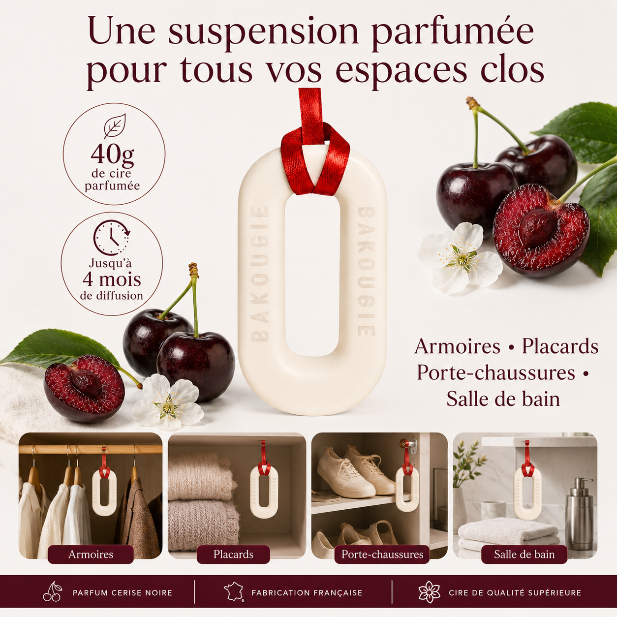 Suspension parfumée Cerise noire Bakougie — vue complémentaire 8