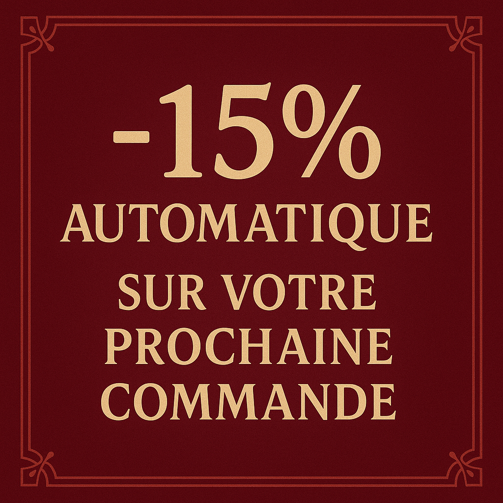 -15% Sur votre prochaine commande