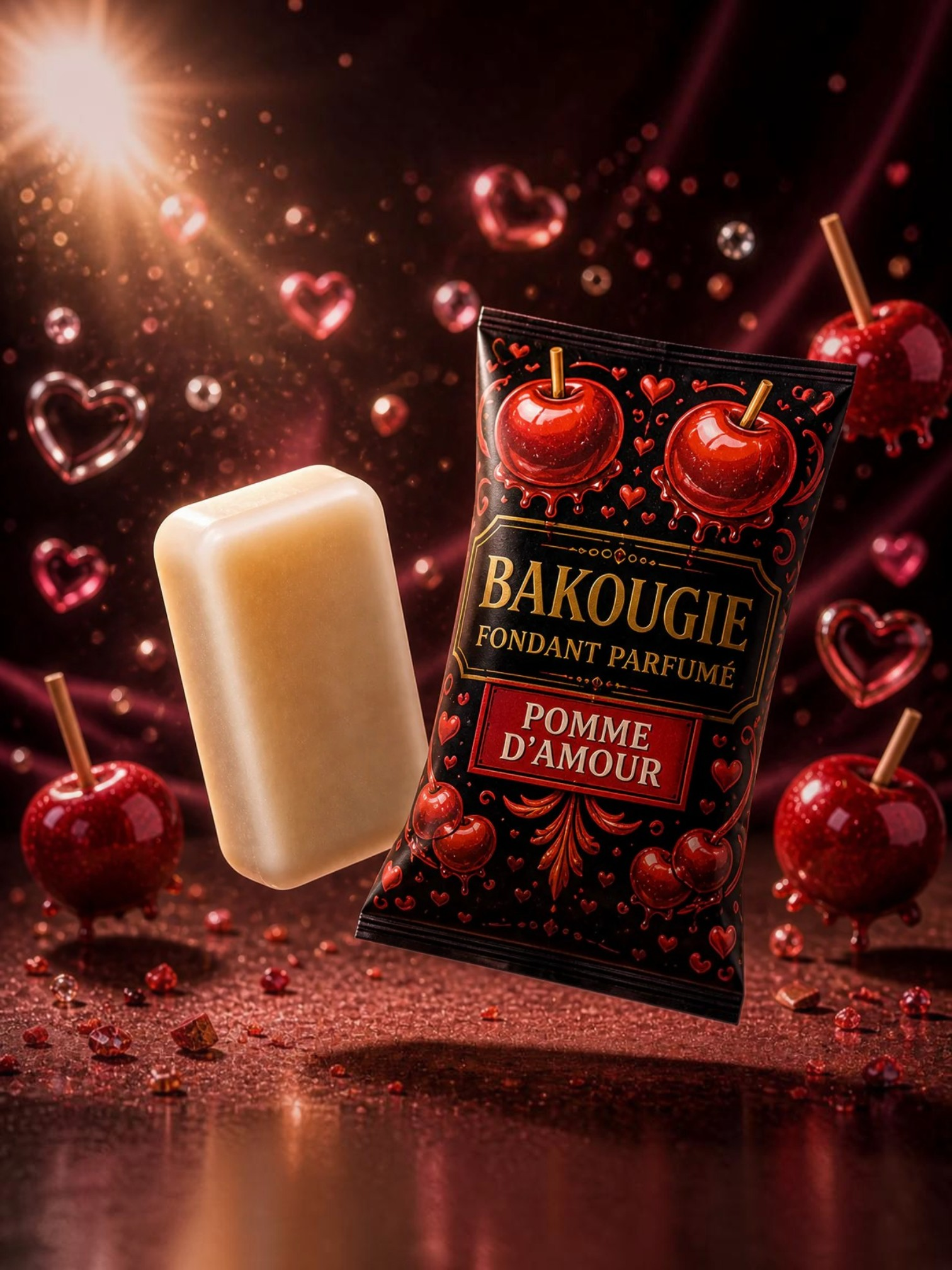 Fondant parfumé artisanal Bakougie en cire végétale