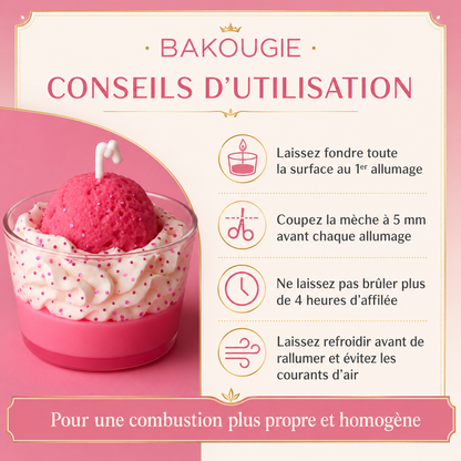 Bougie parfumée cheese cake fruits rouges | Bakolor