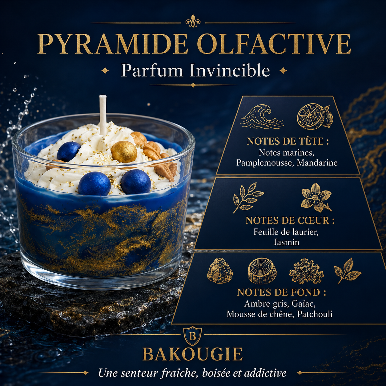 Bougie parfumée Invincible | Blue Knight