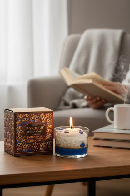 Bougie parfumée muffin myrtille | Berry berry