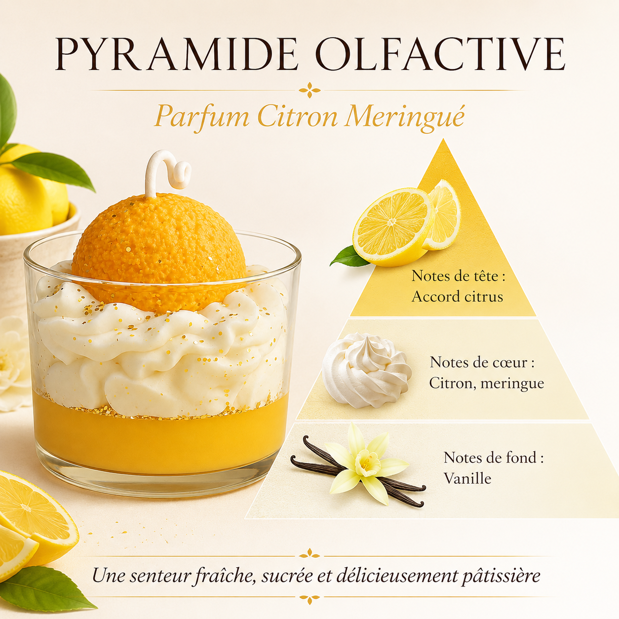 Bougie parfumée citron meringué | Bakolor