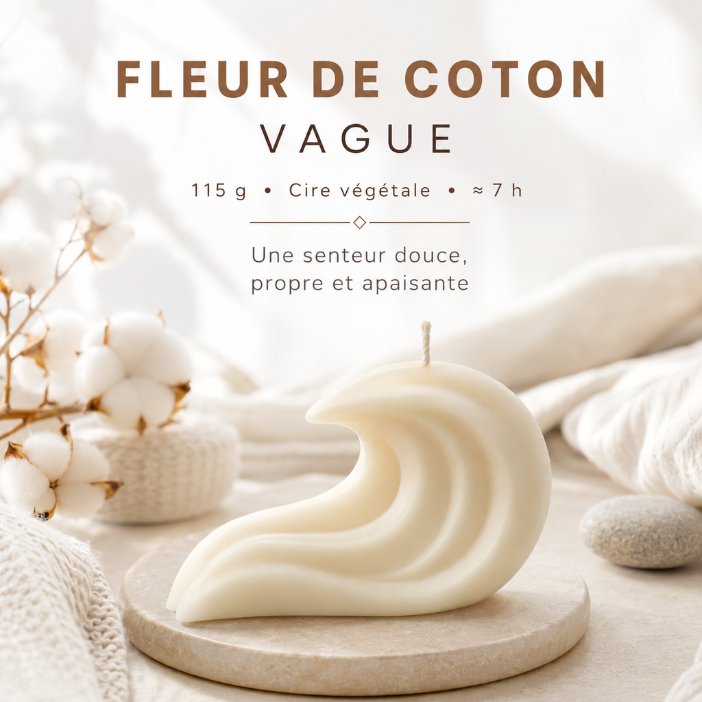 Bougie parfumée fleur de coton Vague — vue complémentaire 3