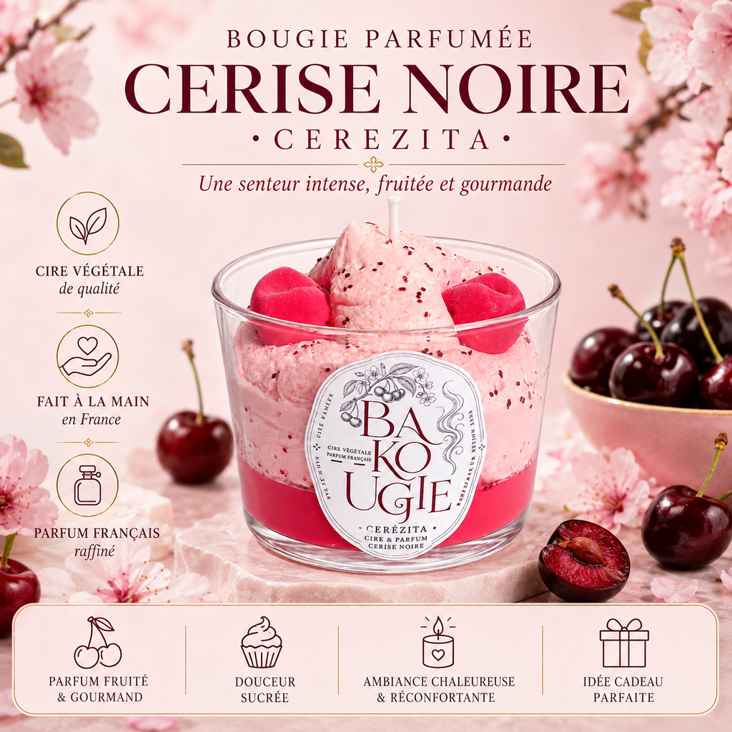 Bougie parfumée Cerise noire | Cerezita