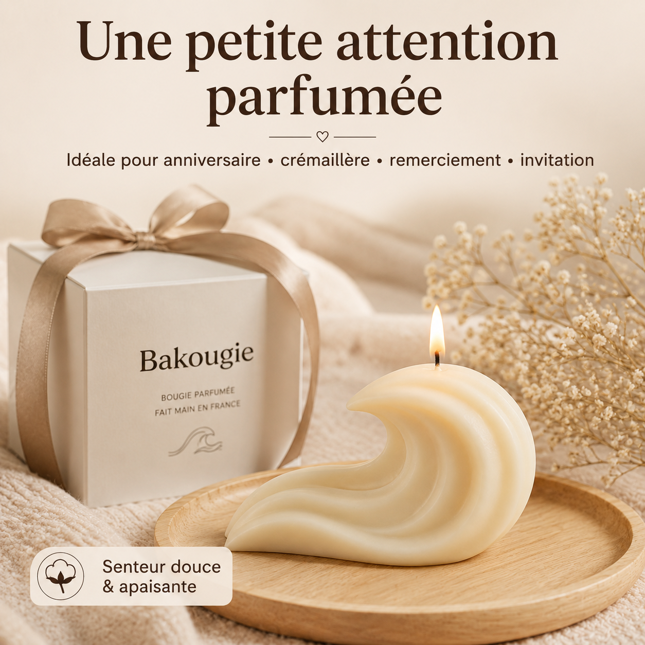 Bougie parfumée fleur de coton Vague — vue complémentaire 5