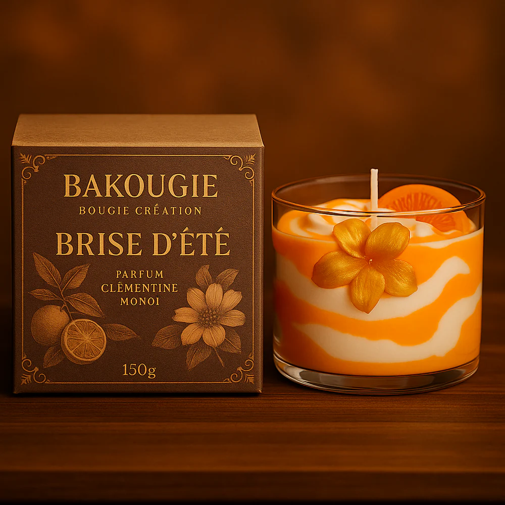 Bougie clémentine monoï | Brise d'été
