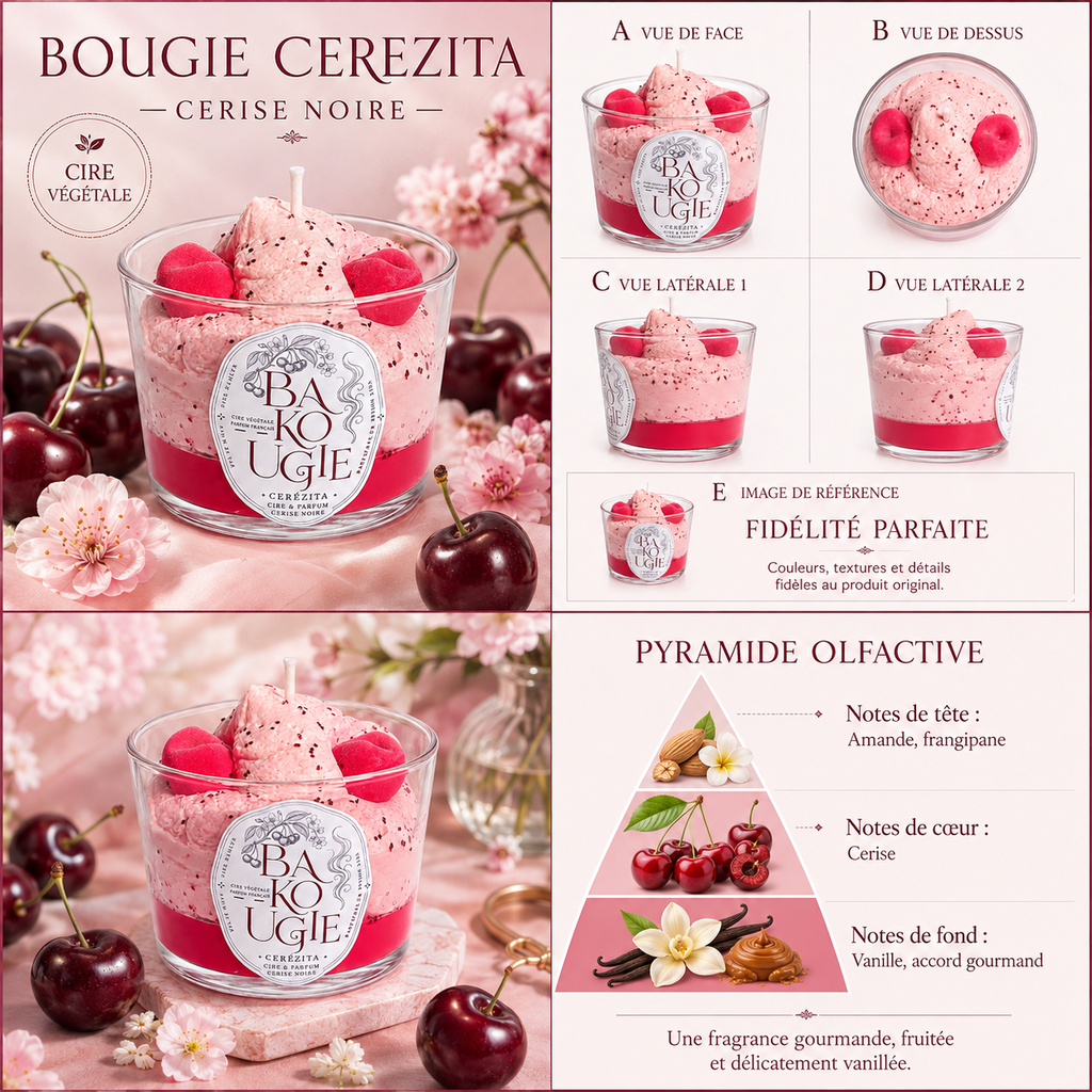 Bougie parfumée Cerise noire | Cerezita