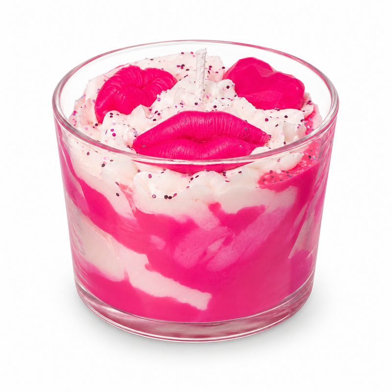 Bougie parfumée Framboise | Bisous sucrés