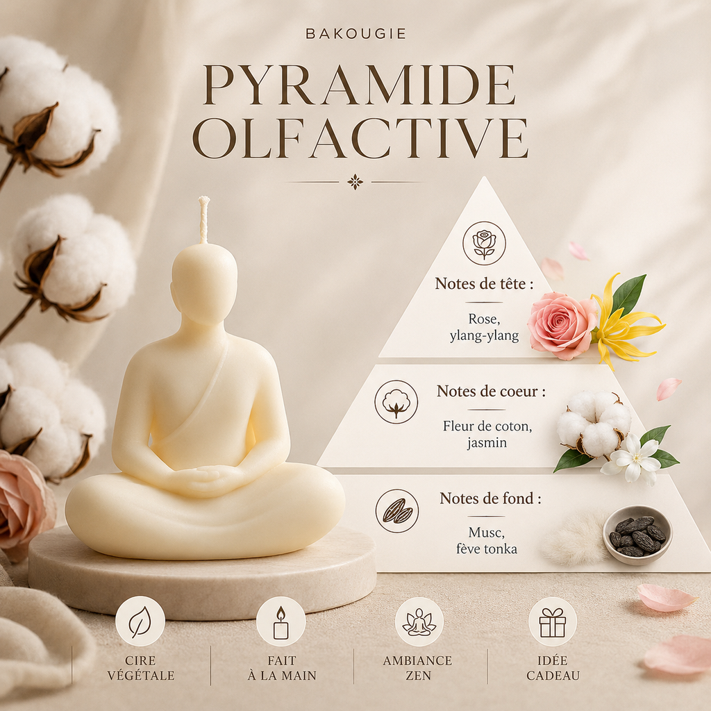 Bougie parfumée fleur de coton Statue — vue complémentaire 4