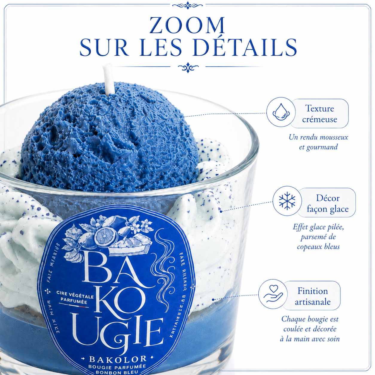 Bougie parfumée Bonbon bleu | Bakolor