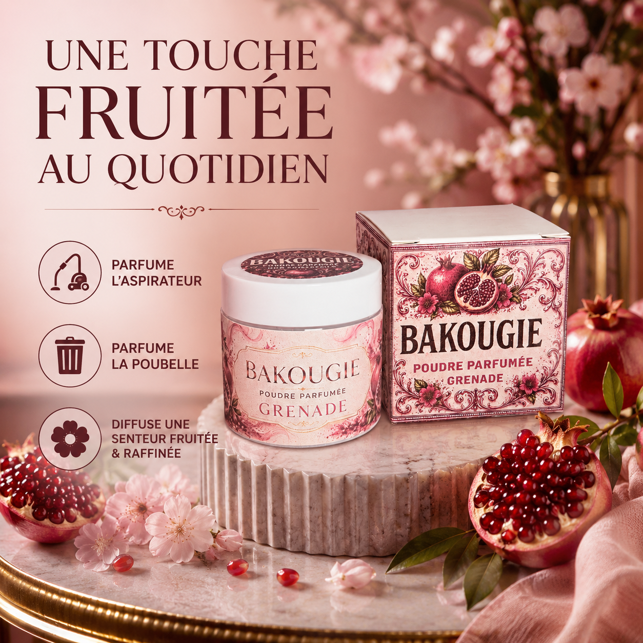 Poudre parfumée aspirateur et poubelle | Grenade