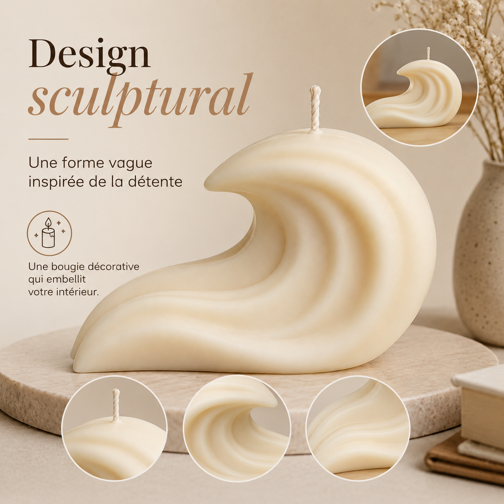 Bougie parfumée fleur de coton Vague — vue complémentaire 2