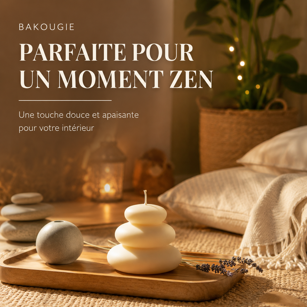Bougie parfumée fleur de coton Pile de galets — vue complémentaire 7