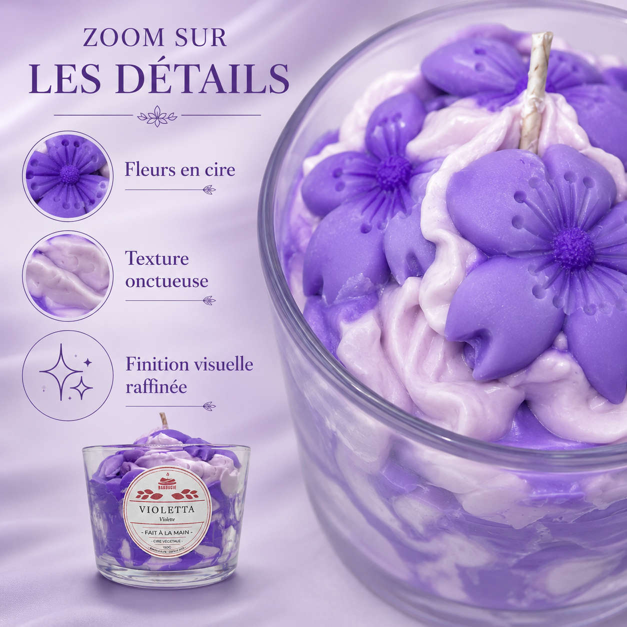 Bougie parfumée violette | Violetta