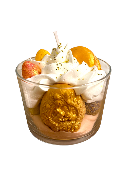 Bougie parfumée macaron vanille | Huevito