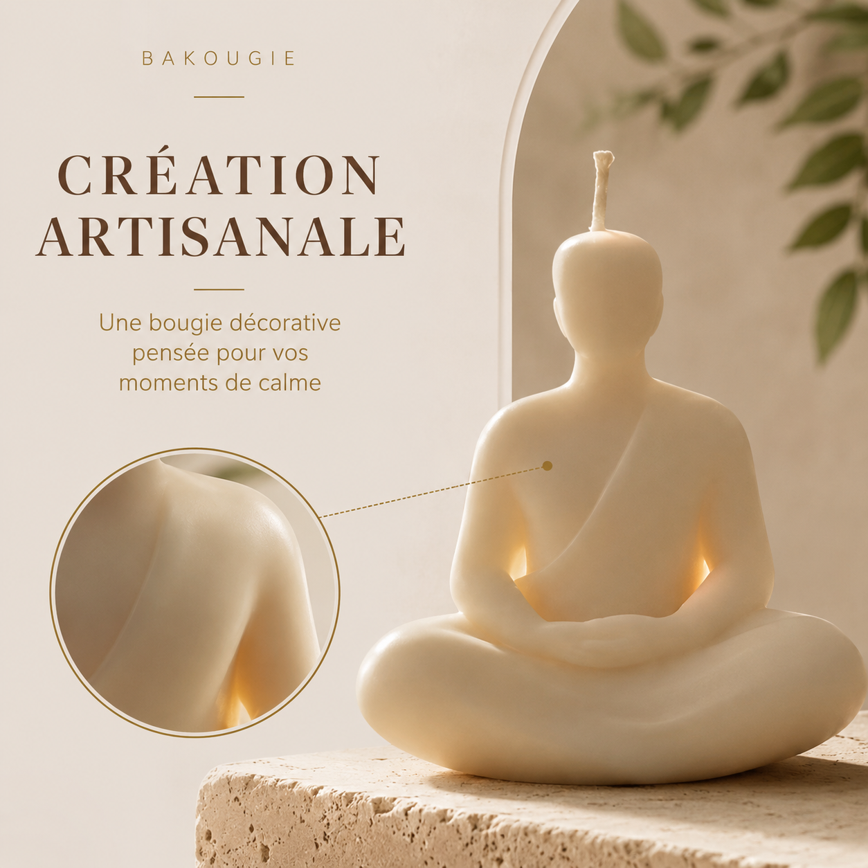Bougie parfumée fleur de coton Statue — vue complémentaire 7
