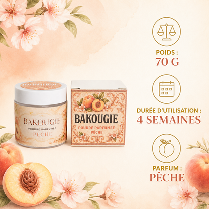 Poudre parfumée aspirateur et poubelle | Pêche