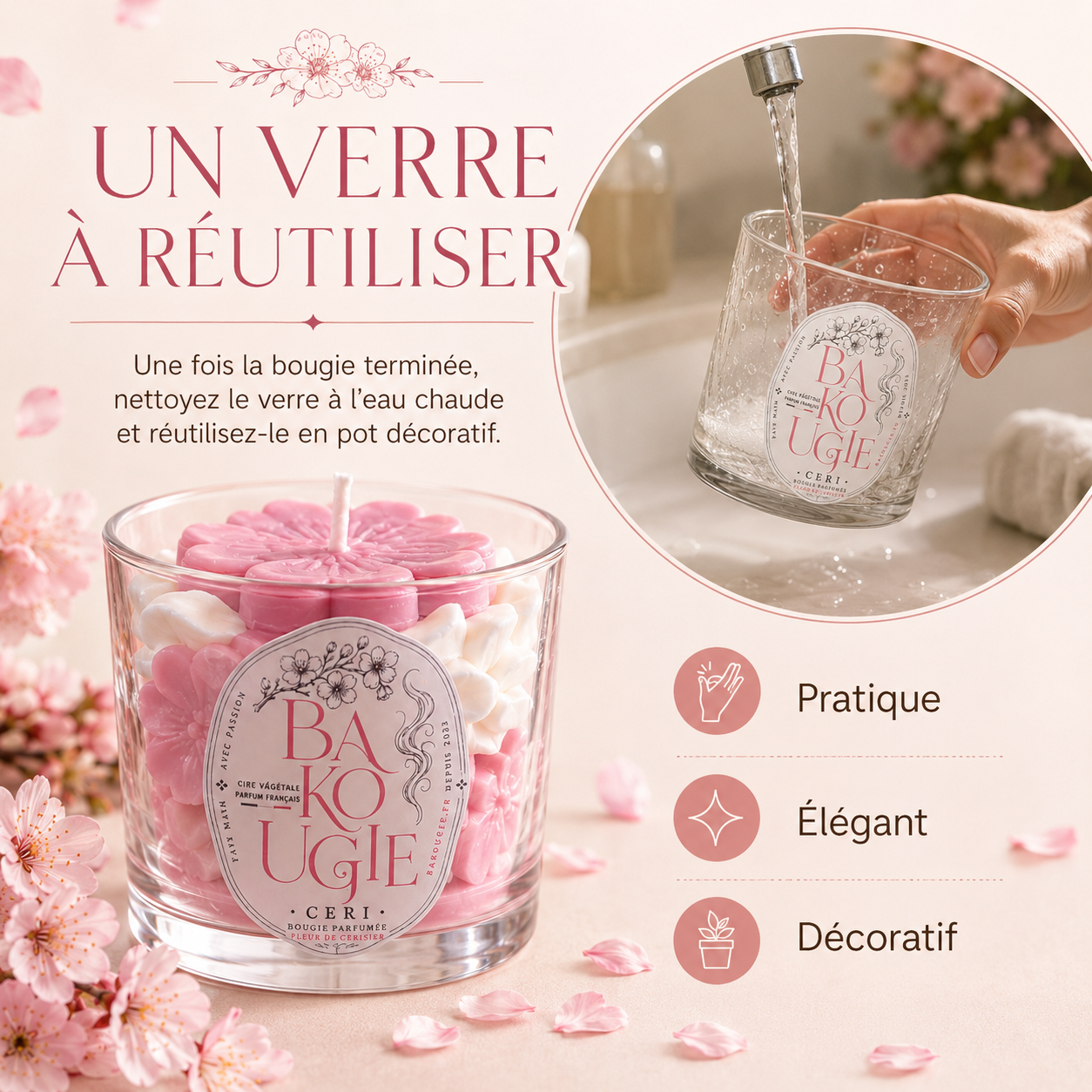 Bougie parfumée fleur de cerisier | CERI