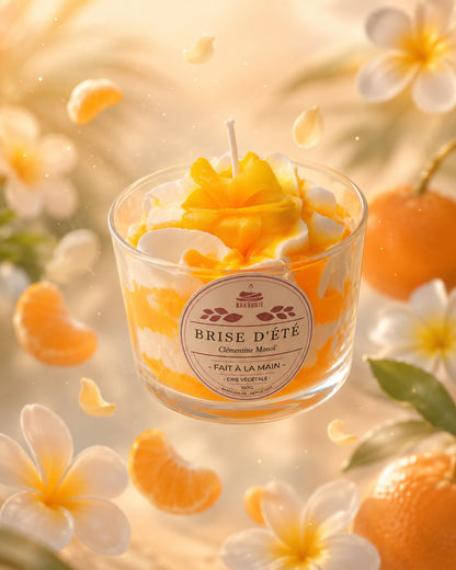 Bougie parfumée clémentine monoï | Brise d'été