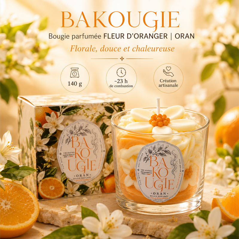 Bougie parfumée fleur d’oranger | ORAN