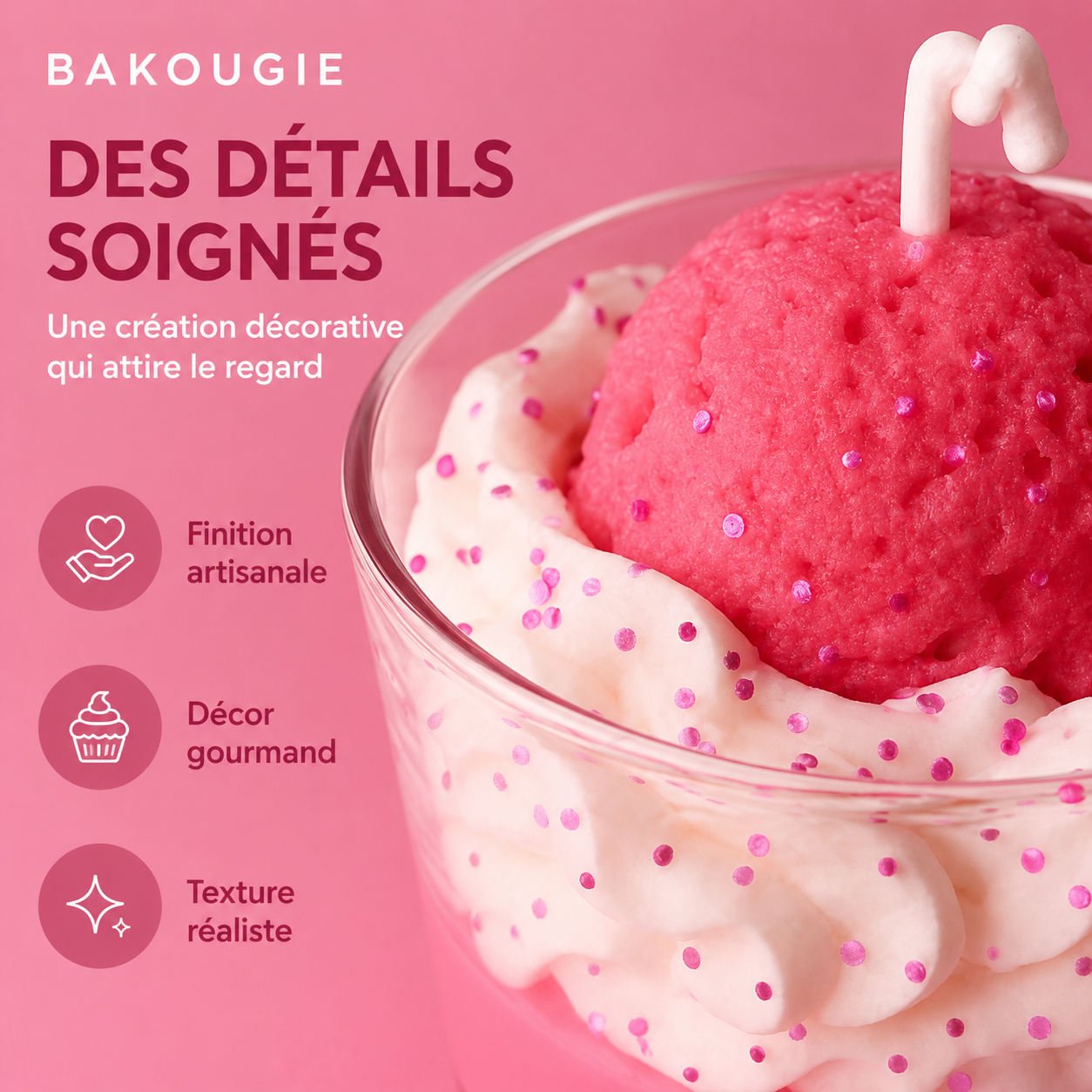 Bougie parfumée cheese cake fruits rouges | Bakolor
