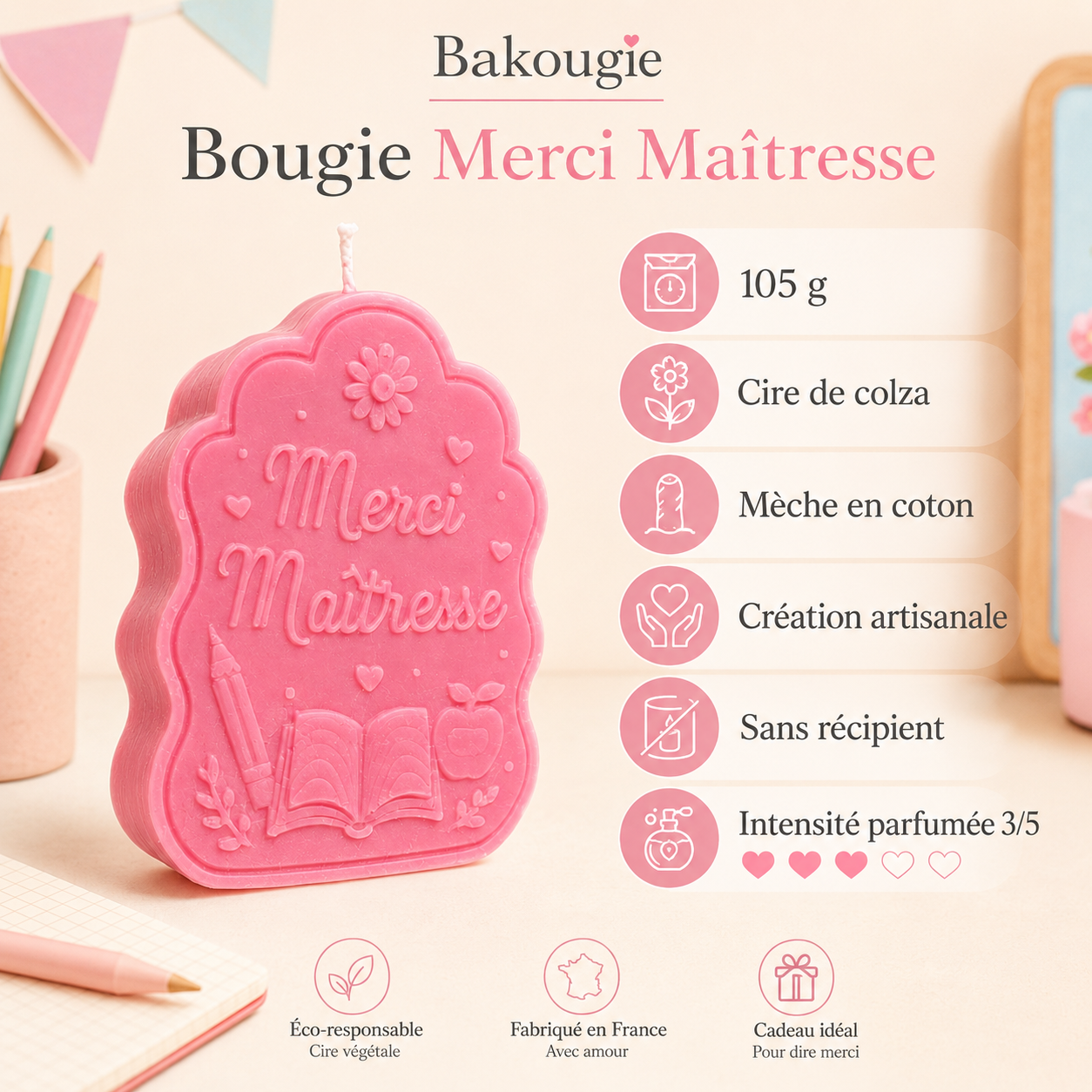 Bougie parfumée | Merci maîtresse