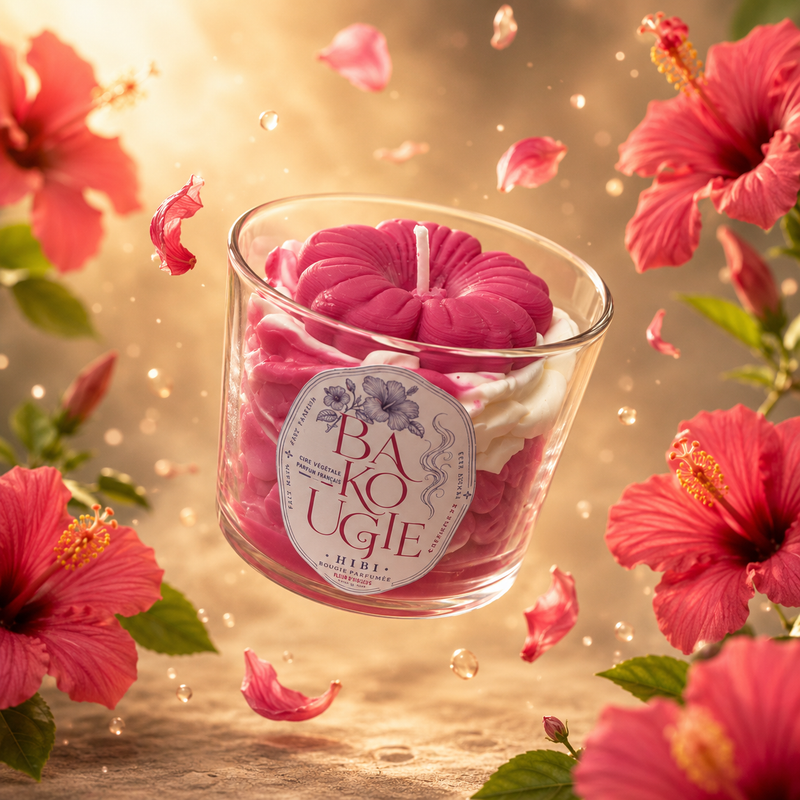 Bougie parfumée hibiscus | HIBI