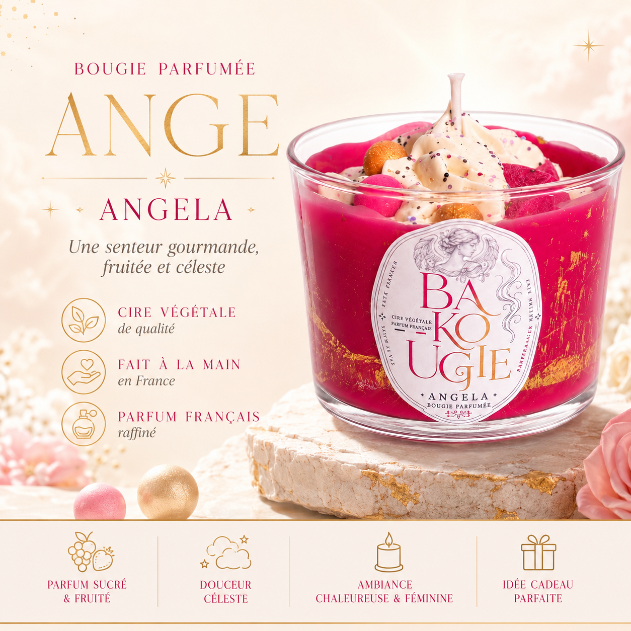 Bougie parfumée Ange | Angela