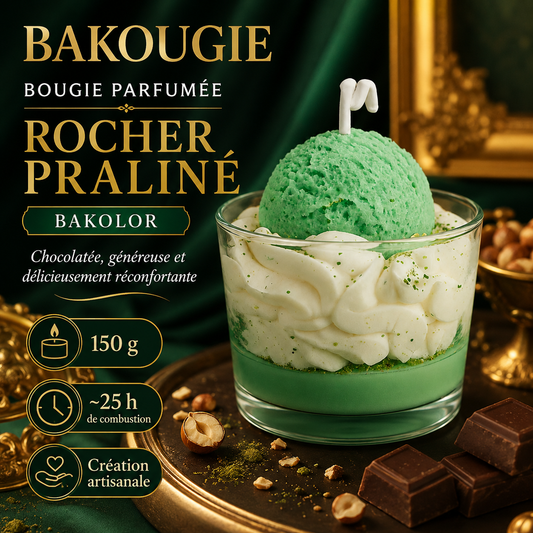Bougie parfumée rocher praliné | Bakolor