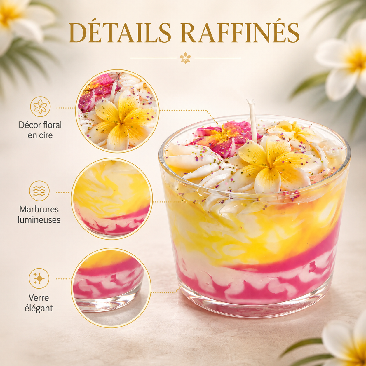 Bougie parfumée fleur de tiaré | Tiara