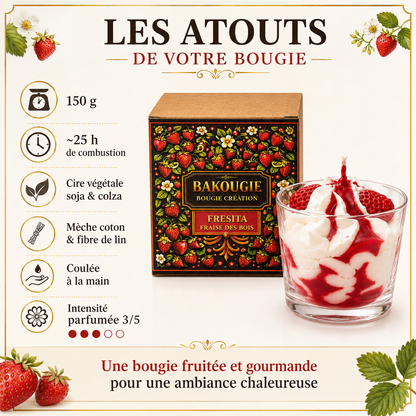 Bougie parfumée fraise des bois | Fresita