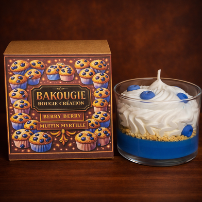Bougie parfumée muffin myrtille | Berry berry