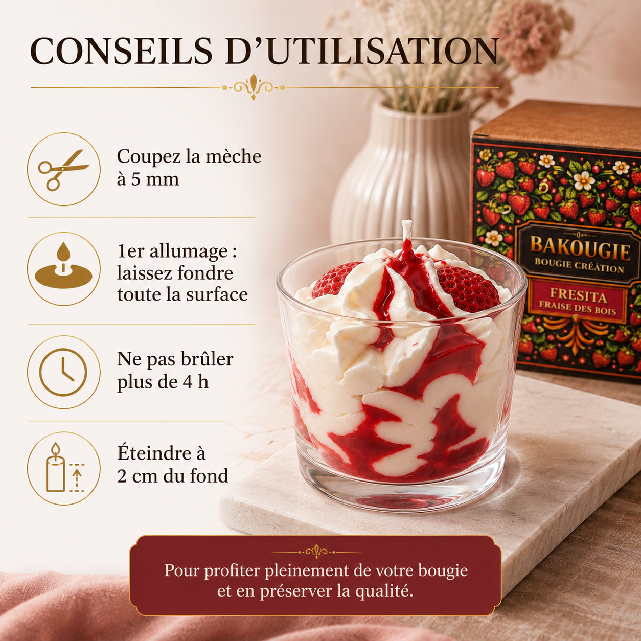 Bougie parfumée fraise des bois | Fresita