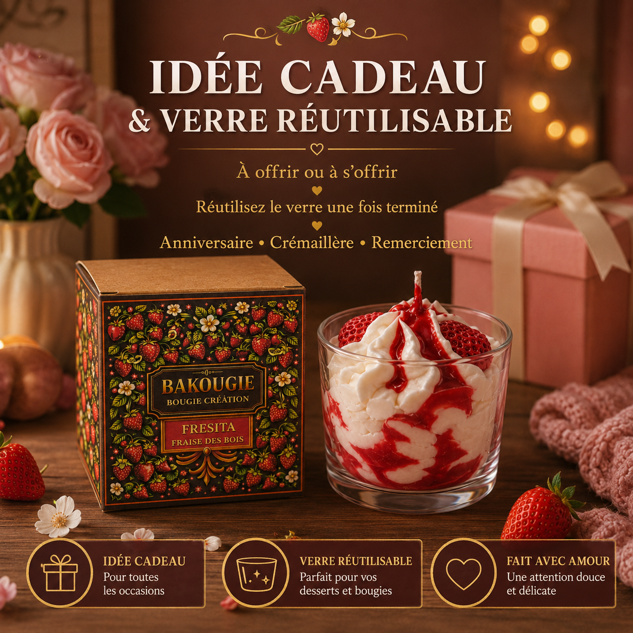 Bougie parfumée fraise des bois | Fresita