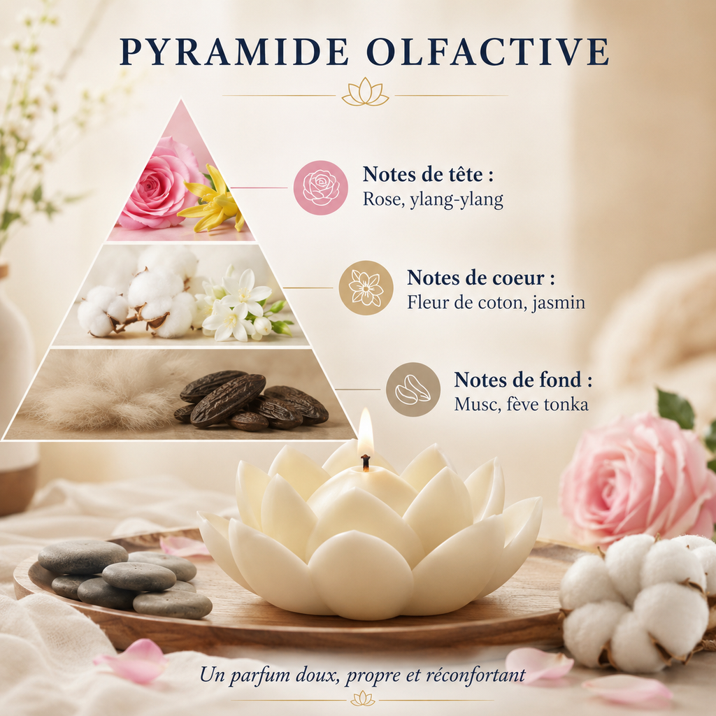 Bougie parfumée fleur de coton Lotus — vue complémentaire 4