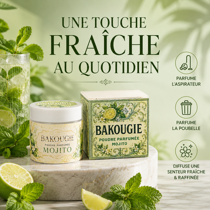 Poudre parfumée aspirateur et poubelle | Mojito