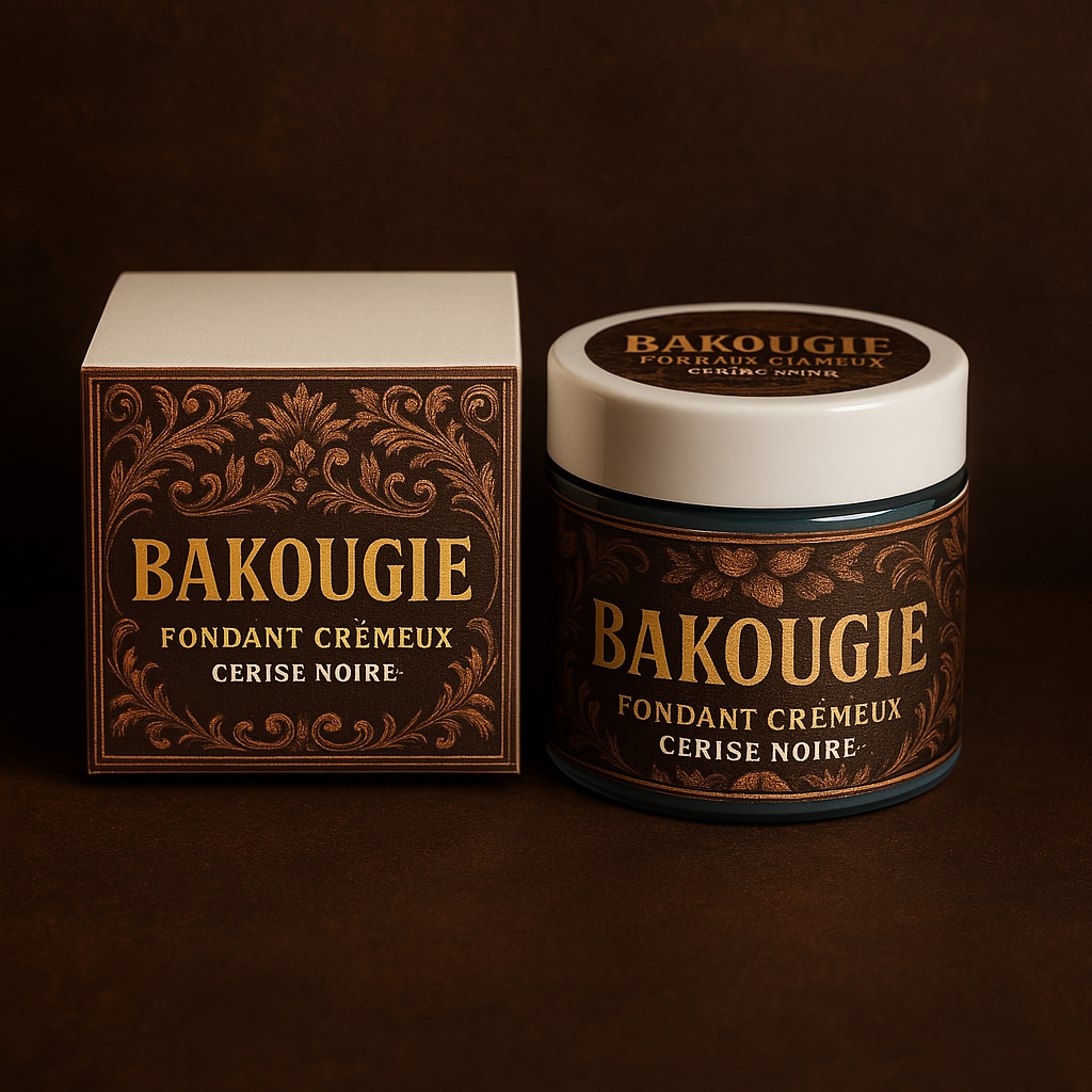 Fondant de cire végétale parfumée cerise noire format crémeux de 50g pour 50h de diffusion de parfum