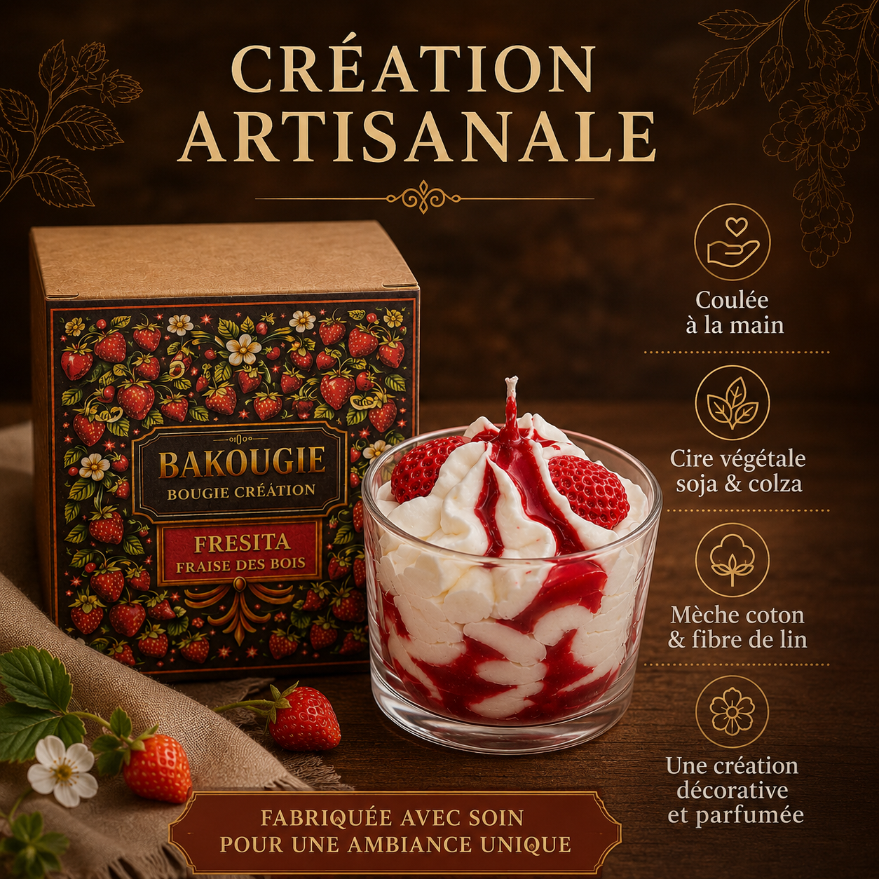 Bougie parfumée fraise des bois | Fresita