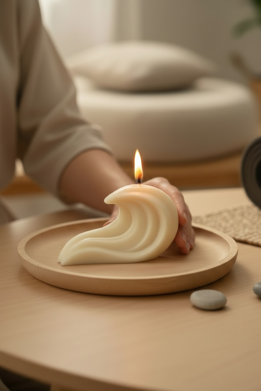 Bougie parfumée fleur de coton | Vague