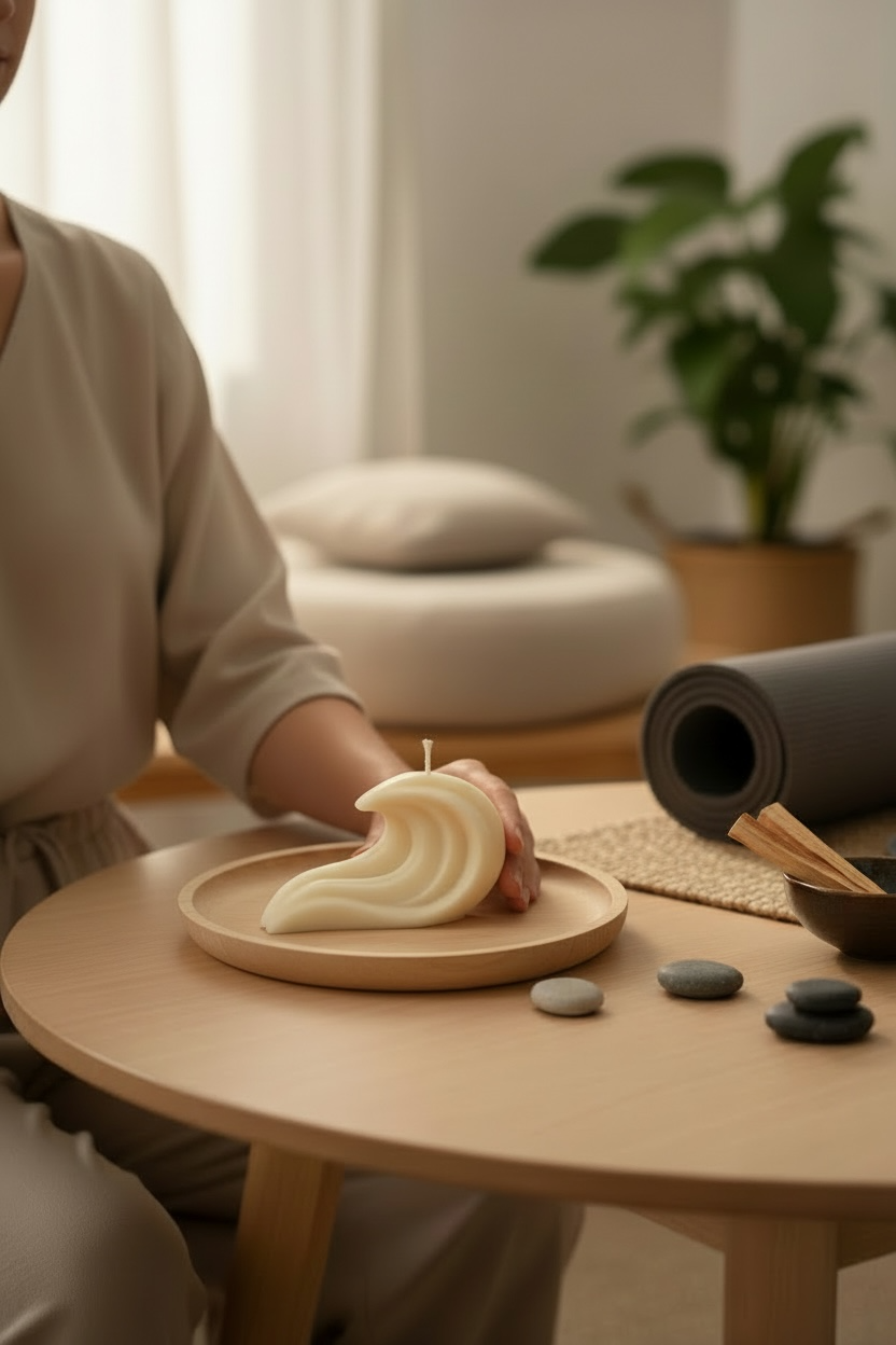 Bougie parfumée fleur de coton | Vague