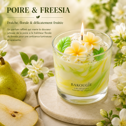 Bougie parfumée poire freesia | Perissia